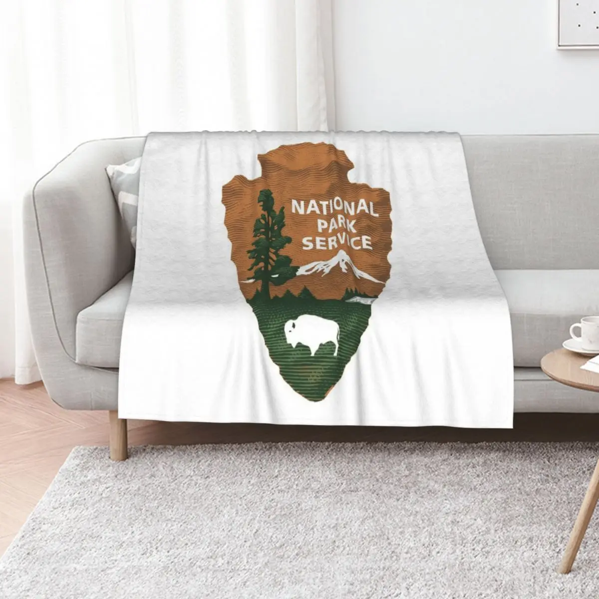 National Park Service Throw Blanket Summer Beddings Blankets For Bed Shaggy Nap Furrys warm winter Blankets