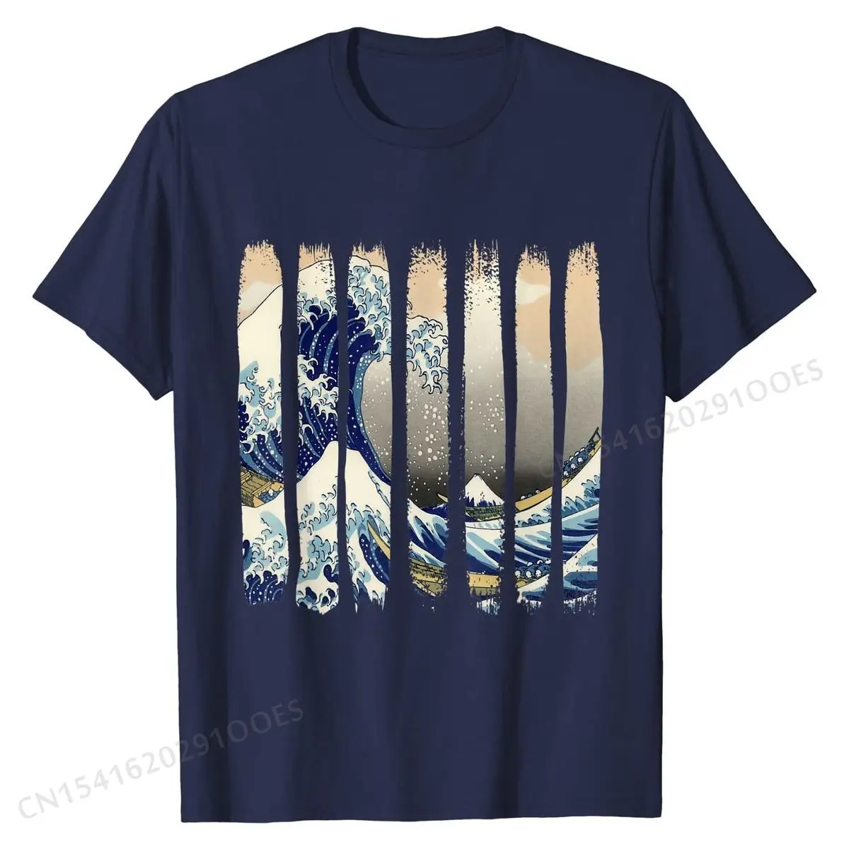 T-Shirt, Edo Japan Hokusai, Great Wave off Kanagawa, Tsunami maglietta Camisa all\'ingrosso maglietta in cotone per l\'estate maschile