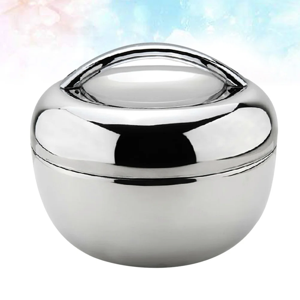 

0.8L Stainless Steel Food Container Lunch Box Keep Warm Bento Style Thermal Insulated Carry Case Silver Heat Preservation Box