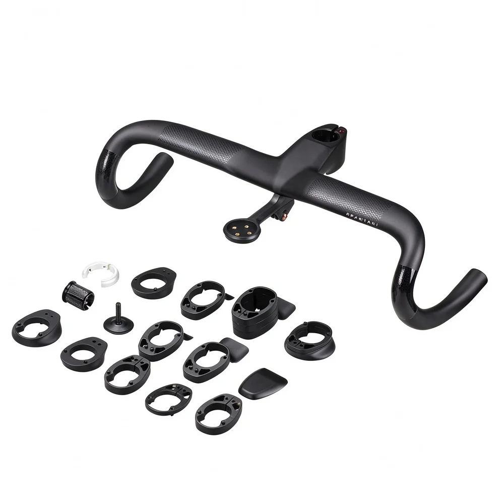 Ultralight Full Carbon -7° Road Bike Handlebar OD1 OD2 Gravel Bicycle Integrated Cockpit Stem Drop Bar  Air Rise Aero Bent Bar