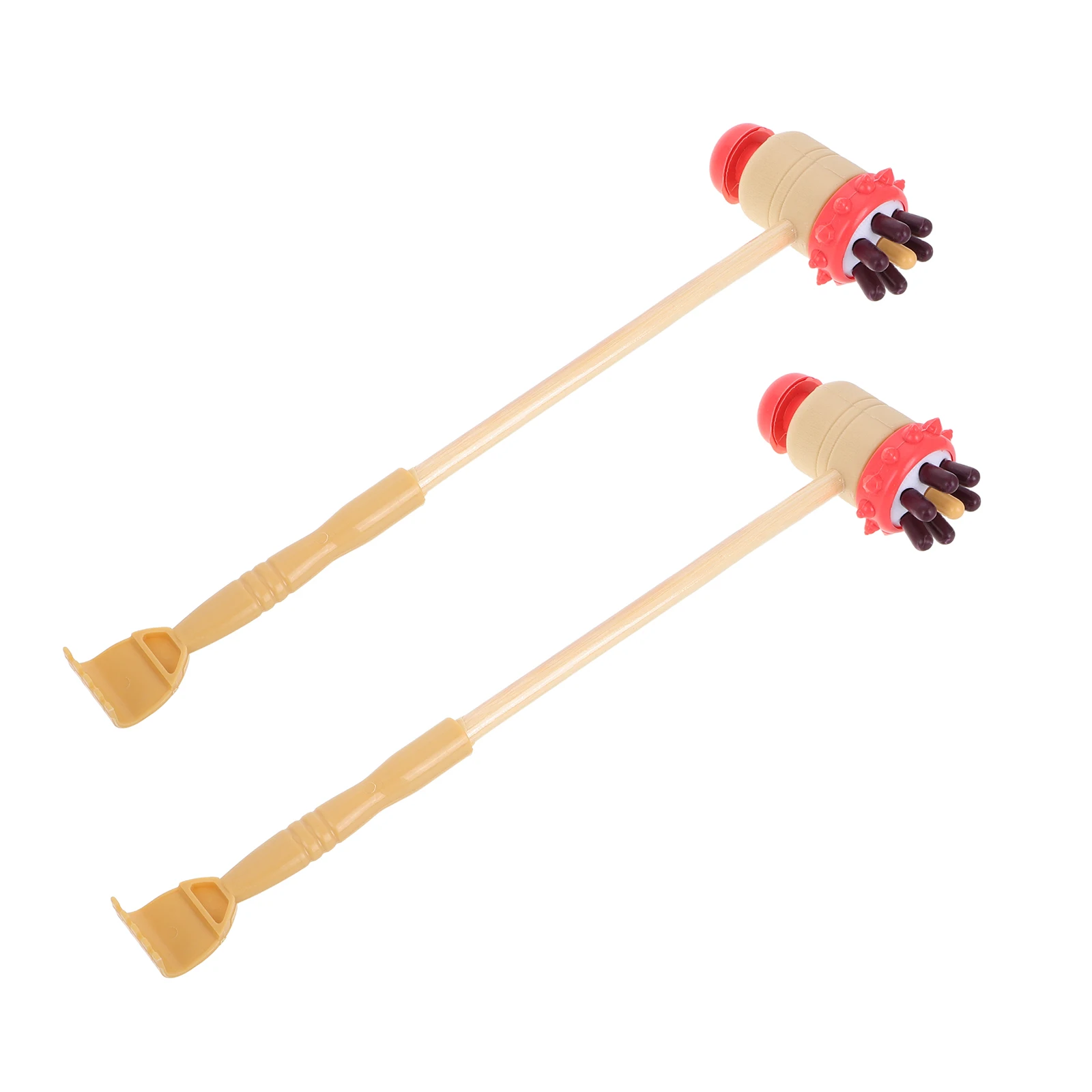 

2pcs Manual Back Massager Stick Deep Muscle Relief Handheld Portable Massage Hammer For Waist Shoulder Thigh Muscle Relaxation