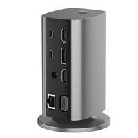 WL-DS1604 16-in-1 Type-C Vertical Docking Station with USB2.0*2 / USB3.1*2 / PD100W / Type-C*3 / 1000M LAN / 1080P VGA / 4K60HZ