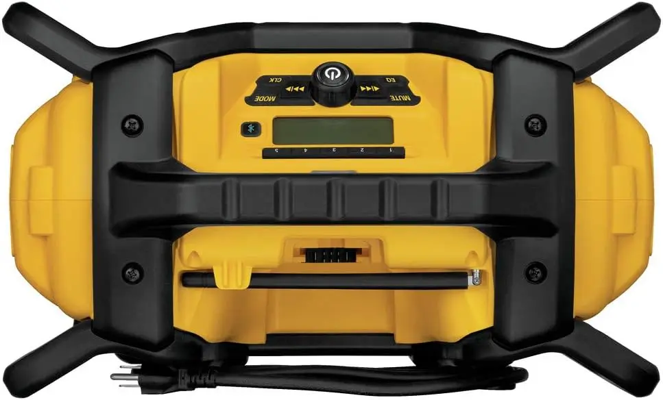 DEWALT 20V MAX Bluetooth Radio, 100 ft Range, Battery and AC Power Cord Included, Portable for Jobsites (DCR025)