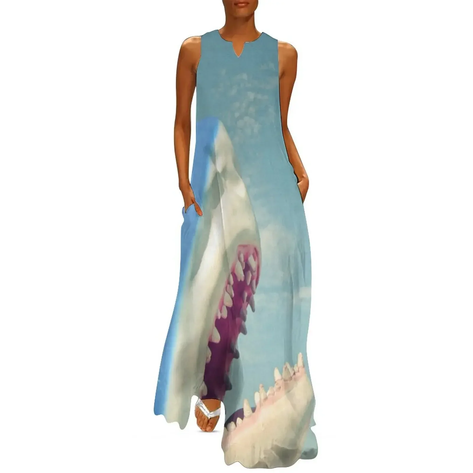 

Shark Long Dress dress for women summer luxury evening dress woman for wedding Clothing summer woman 2025 trendy