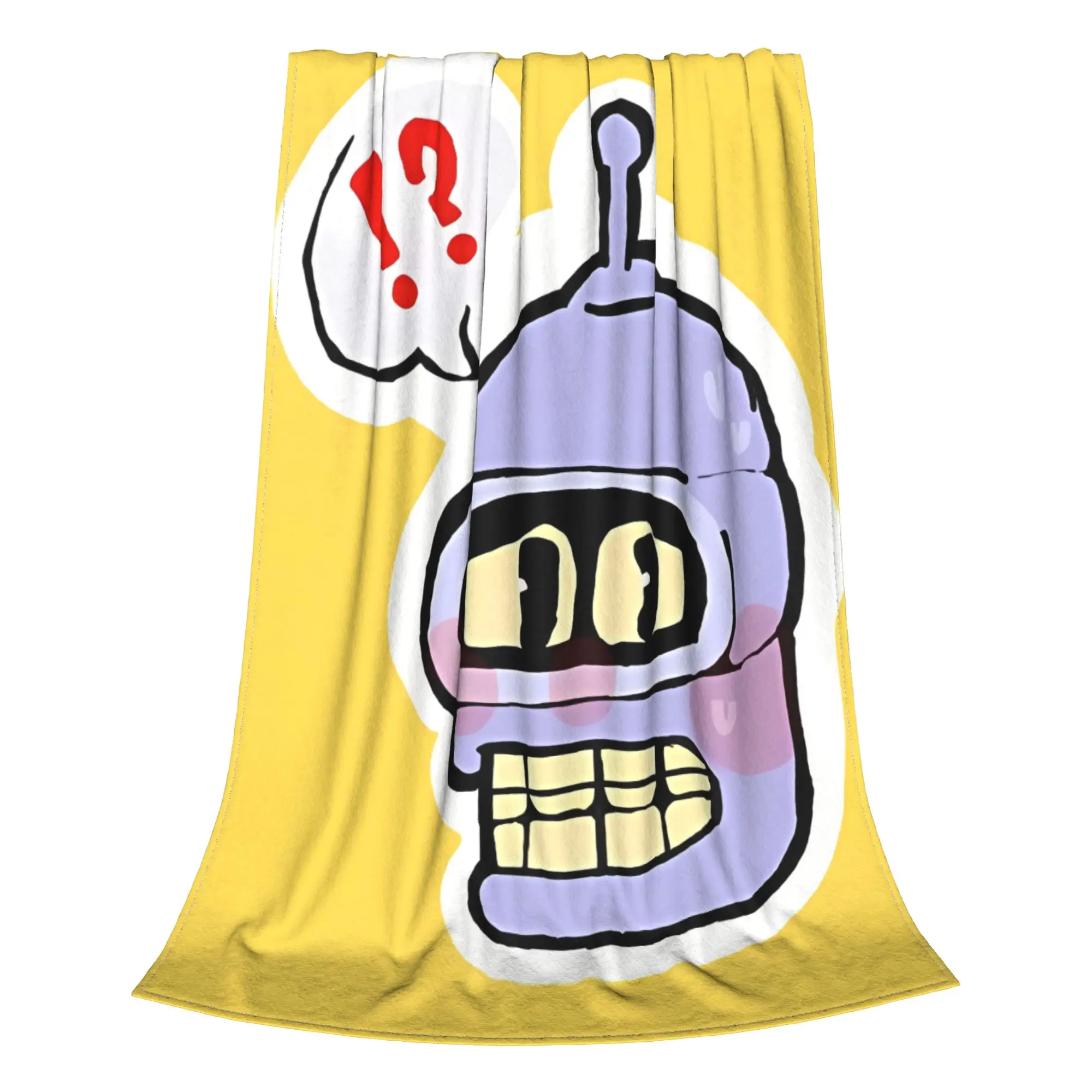 1PC Metal Robot  Futurama Home Room Decorations Winter Blankets For Adults Bedding Home Interior Sofa Knee