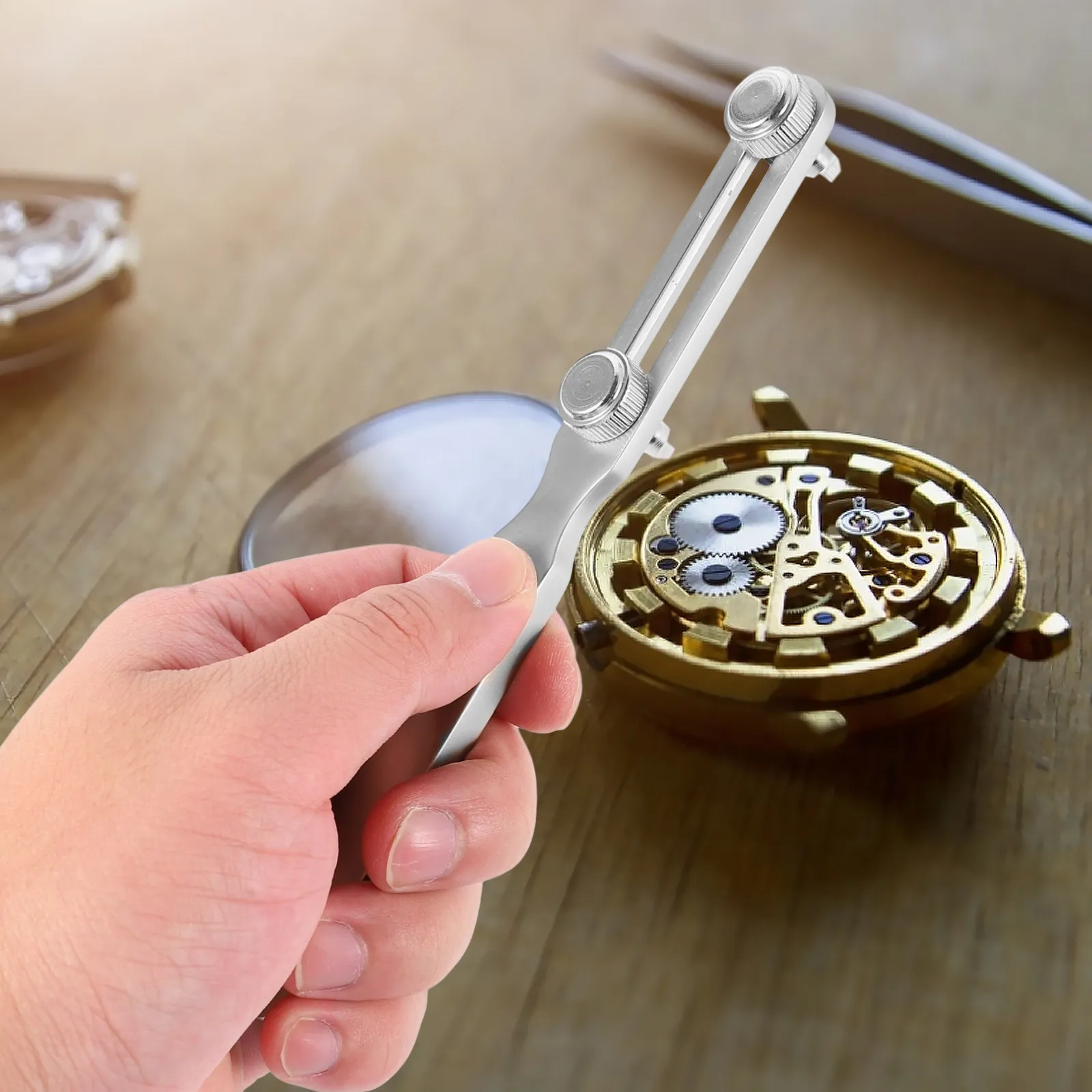 

1 шт. Регулируемый инструмент для открывания корпусов часов, нескользящий съемник задних крышек, набор для ремонта часов, инструмент для обслуживания наручных часов, инструмент для замены часов