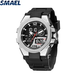 SMAEL 8103  Watch For Men Brand Sport Watch  LED Light Alarm Clock Dual Time Display Waterproof Auto Date