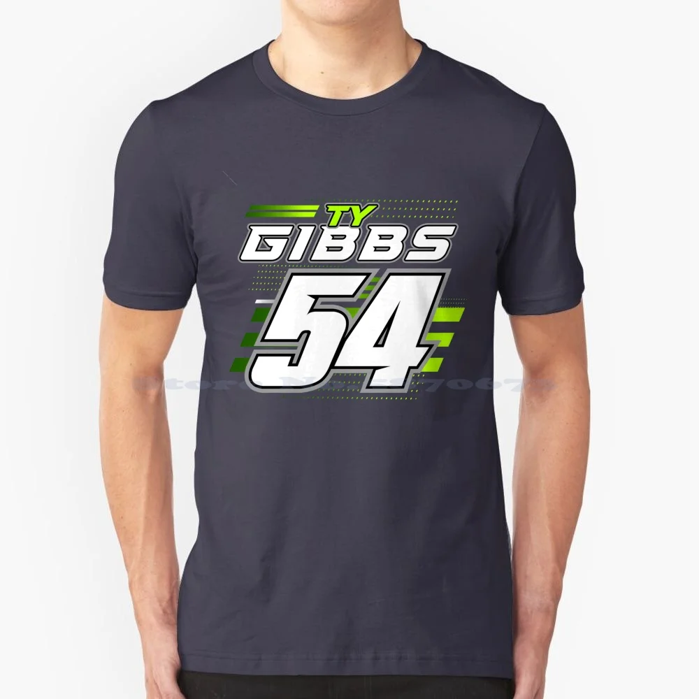 Ty Gibbs 54 Cup 2023 T Shirt 100% Cotton Tee Dale Earnhardt Chase Elliott Gplegend Jimmie Johnson Richard Petty Ty Gibbs 54 V8