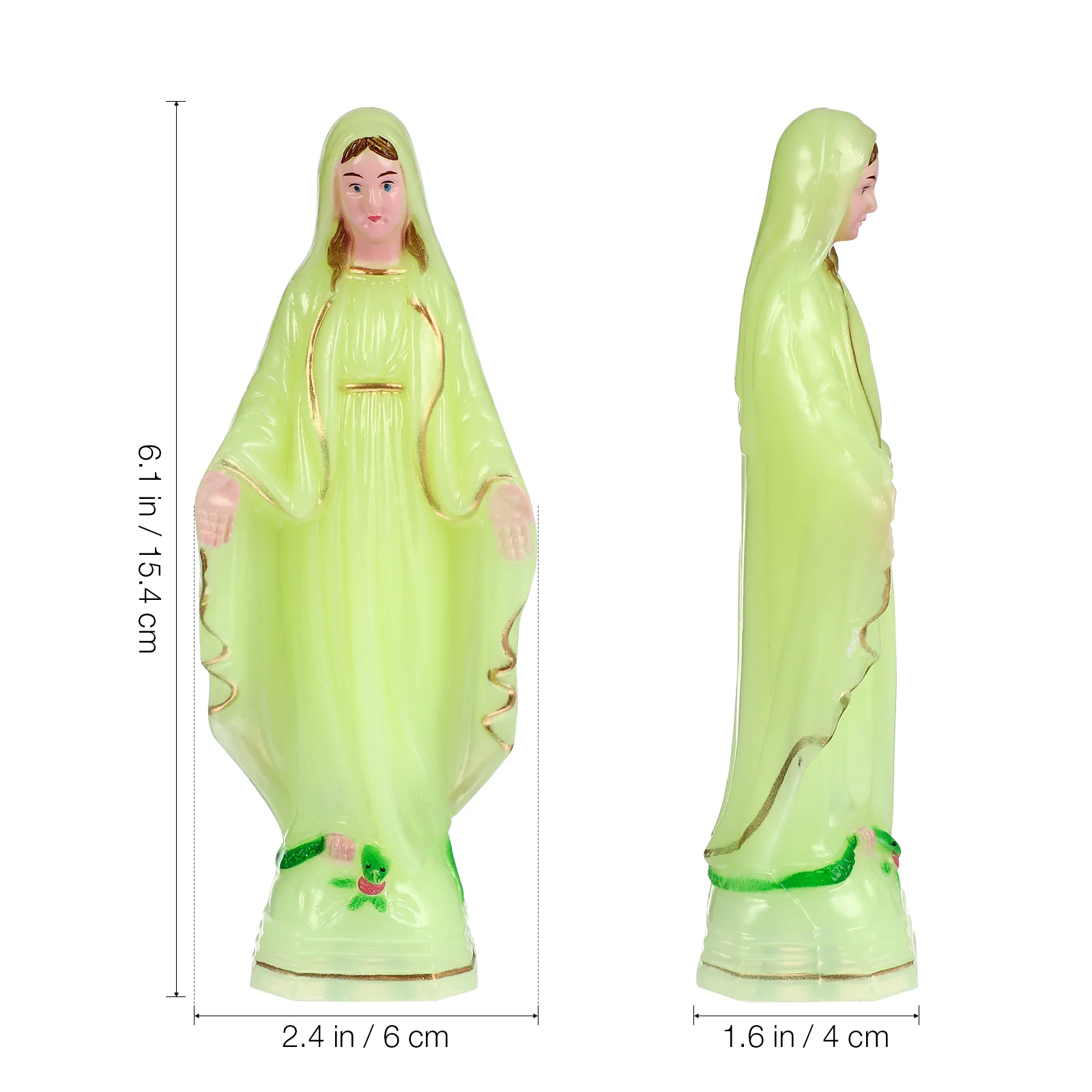 Desktop Household Our Lady of God Ornament Mother Home Decor Small Mary Statue Plastic Church