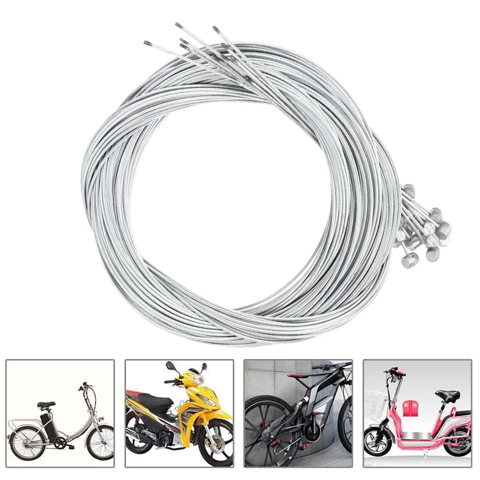20PCS Electric Bike Brake Wire Core Metal 2.5M Length 1.6mm Thick Electric Bicycle Rear Cable Core Brake Line Cycling Accessory