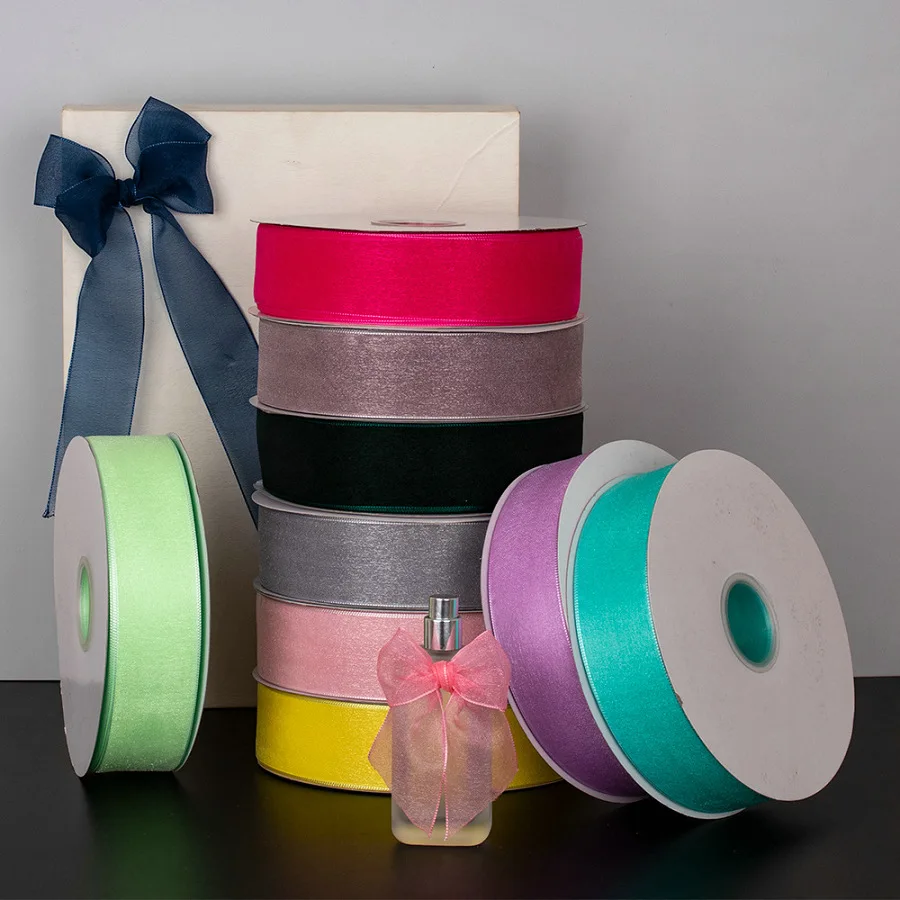 

100 ярдов репсовые атласные ленты высокого качества для подарочной упаковки, свадебный рождественский декор, сделай сам, поделки, бантик, открытка, тканевые принадлежности