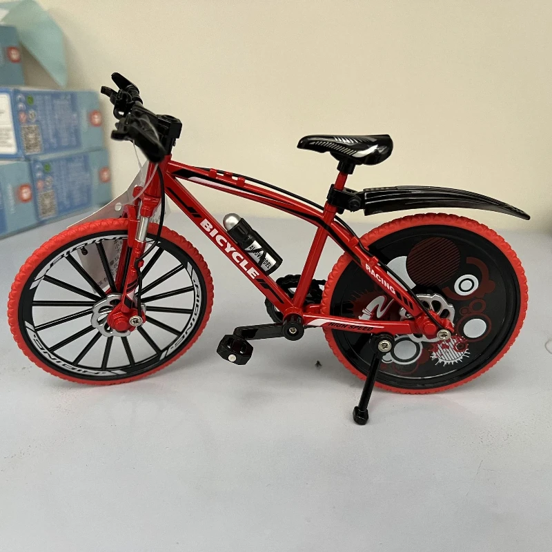 1:8 Alloy Simulation Bicycle Model Kids Toy Figure Road Mountain Bike Display Set for Cycling Enthusiasts Collection Gift