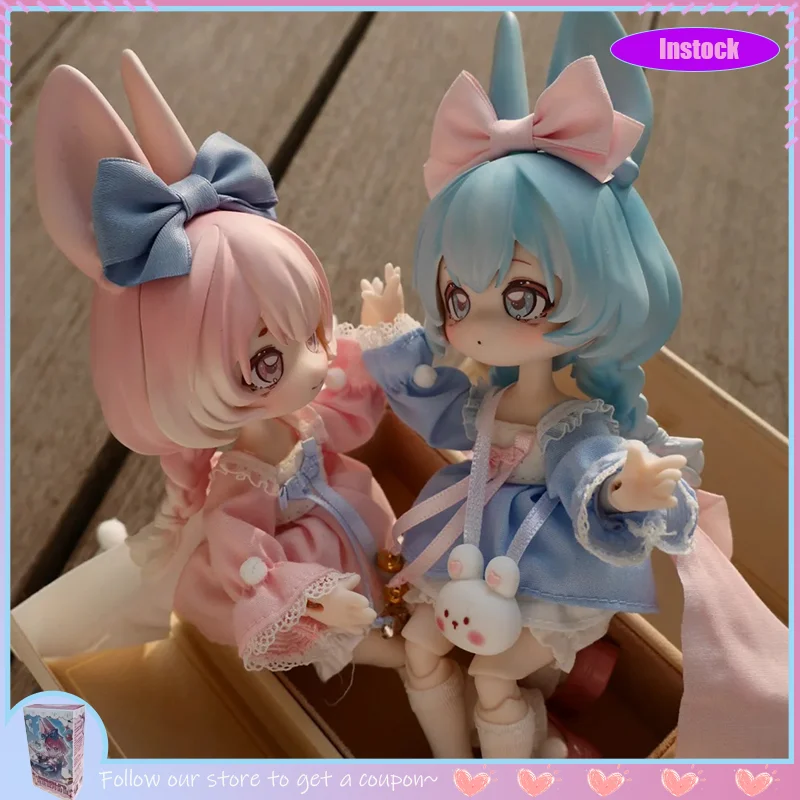 

In Stock Original Inedible Doll Jumping Moon Time Rabbit Treasure 1/12 Bjd Blind Box Movable Toy Ornament Doll Gift Toy