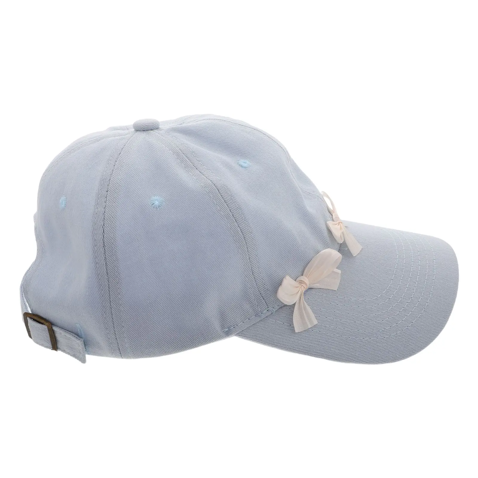 

Bow Baseball Cap Women Visor Hats Sun Protection Wide Brim Casual Outdoor Sports Denim Cotton Summer Adjustable Fashionable Hat