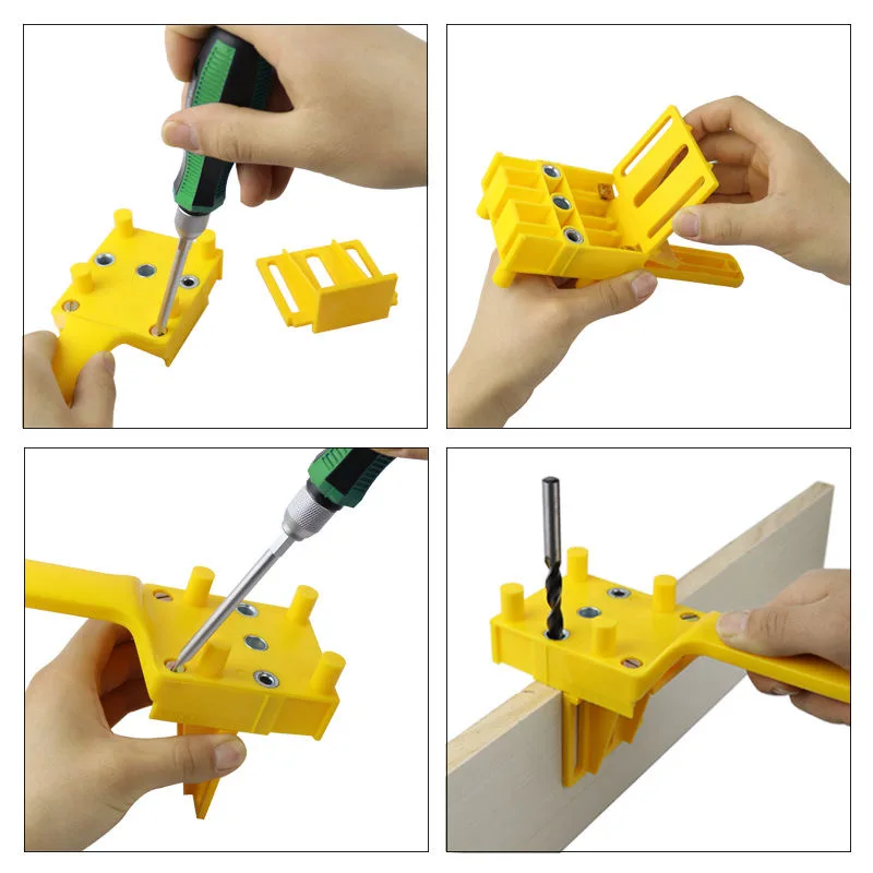 Woodworking Punch Locator Carpenter Job Tools Hand Tools Handheld 6/8/10mm Drill Bit Hole Puncher For Cross Dowel Drill Jig