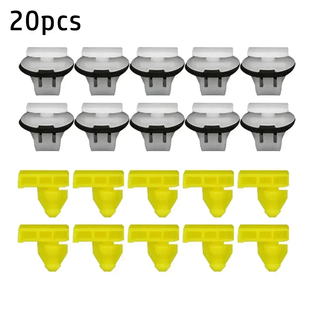 20PCS Moulding Clips Set Front Rear Arch Trims Fixing Clip For Nissan Juke 76882-JG10A / 76847-JG00A NEW USEFUL