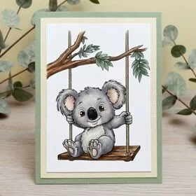 Clearstamps - Swinging by - Koala Stamps For DIY Scrapbooking Crafts Maker Photo Album Template Handmade Decoration 2