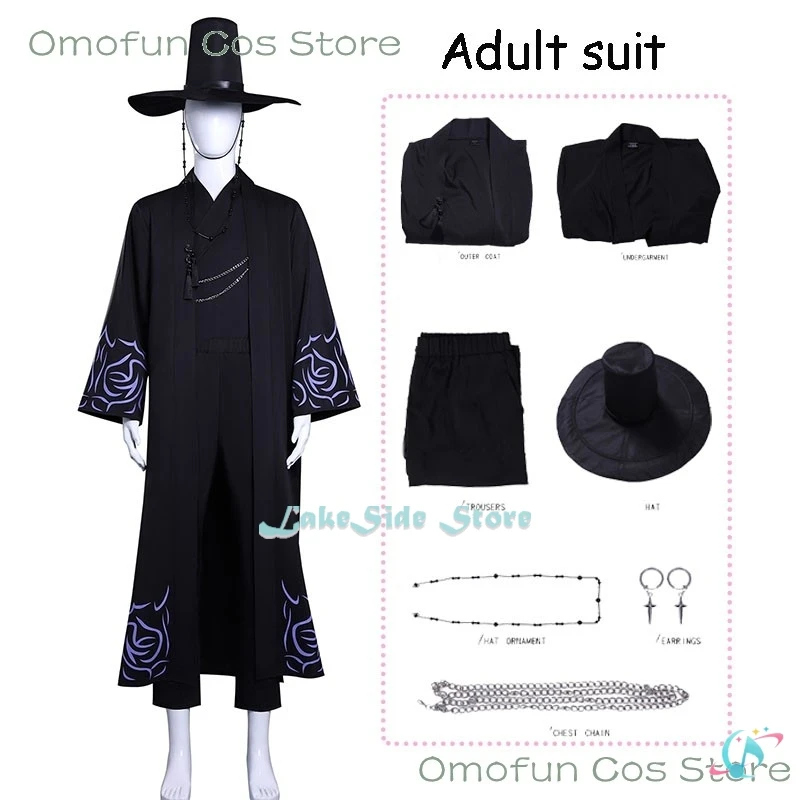 Disfraz de cazadores de demonios k-pop Jinu Saja para niños, disfraz de bebé de Romance misterioso, bata de juego de rol, accesorios de grupo de Halloween, peluca cruda