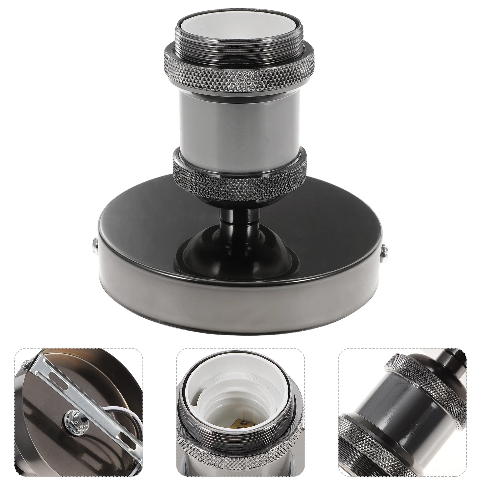 

Threaded Bulb Base E27 Light Socket Metal Table Ceiling Lamp Holder Holders Outdoor Solar