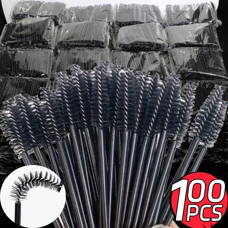 Ensemble de pinceaux à cils, applicateur de cils de poulet, brosse à mascara, extension de cils, baguettes pour les yeux, outils de maquillage, accessoires, 100 pièces