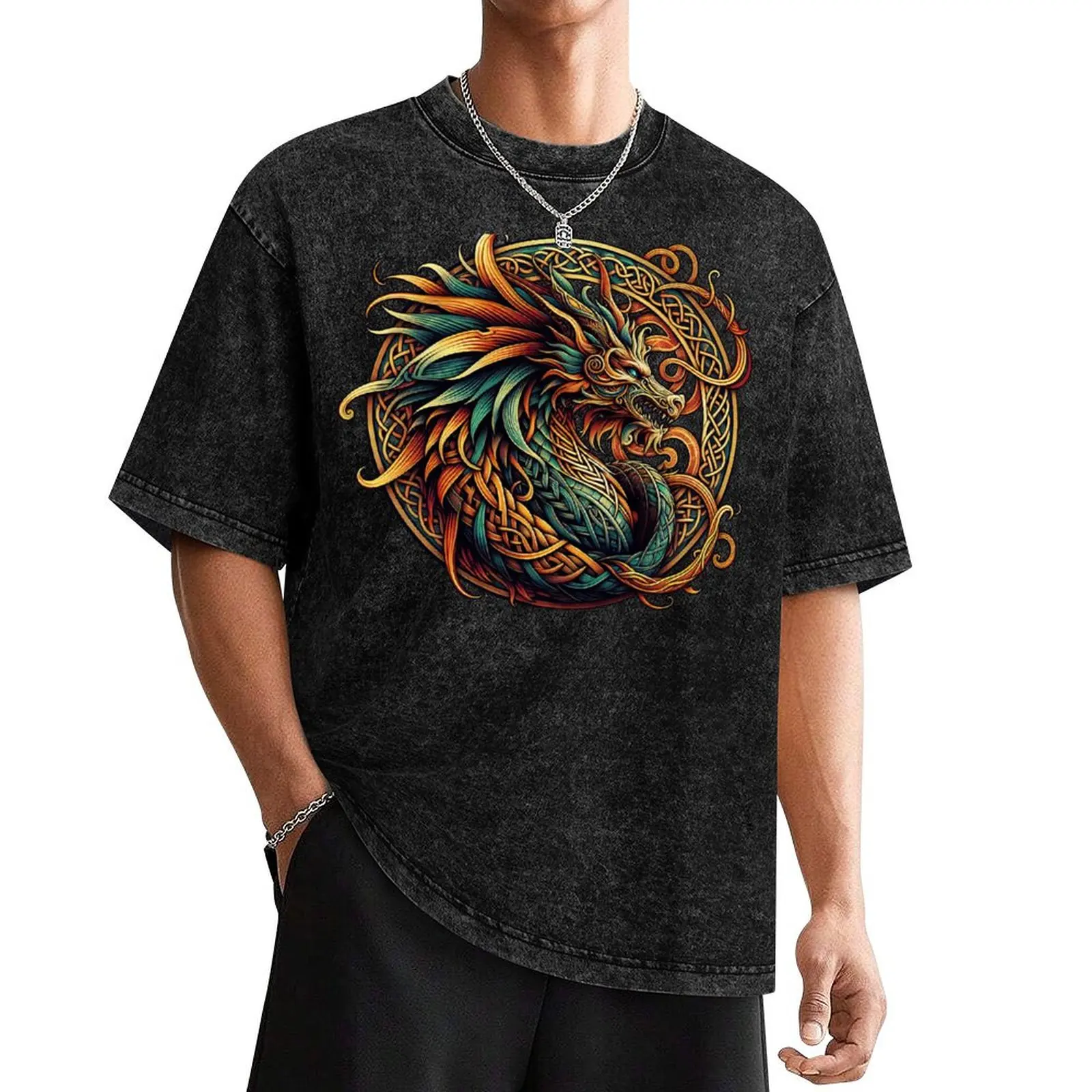 

Celtic Dragon T-Shirt custom shirt heavyweights fruit of the loom mens t shirts