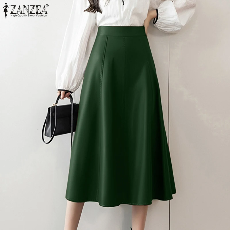 Pu Skirt Leather High-waisted Office - Image 2