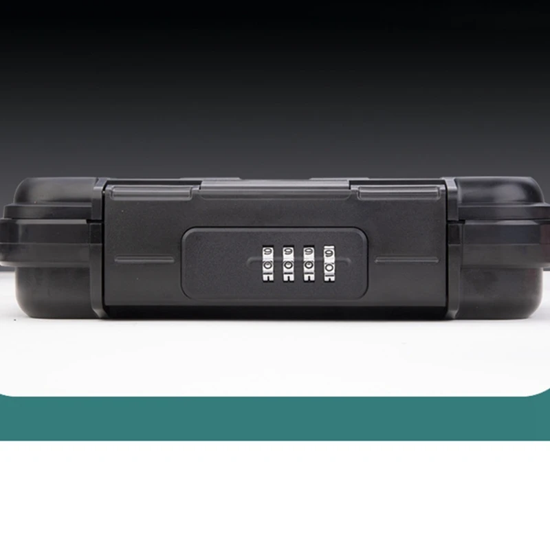 Lock Box, Phone Lock Box, Security Lock Box, Transparent Outdoor Waterproof Travel Safe,Password Beach Box Durable ,Black