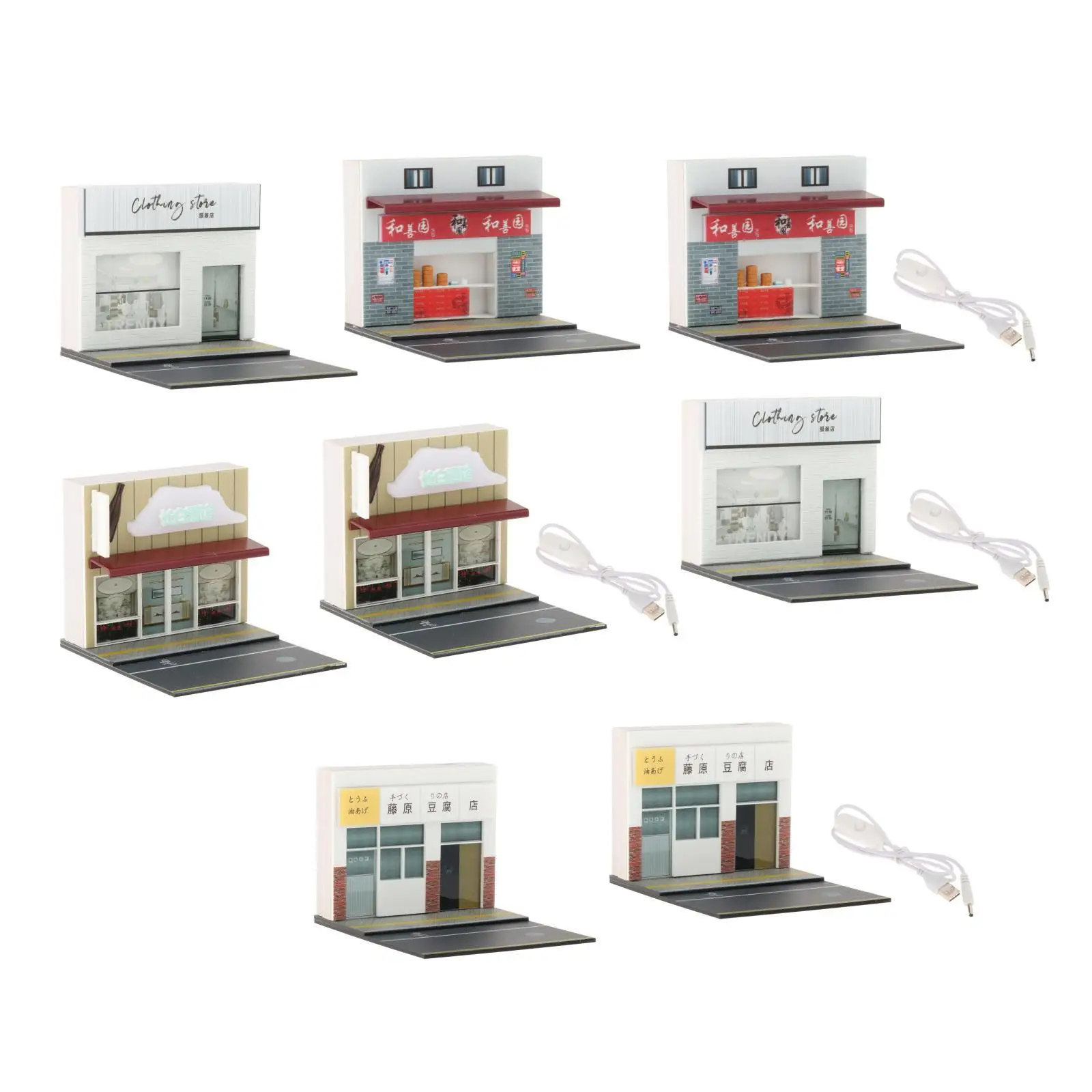 1:64 Diorama Model Diy Buildings Kits for Architectural Building Doll House