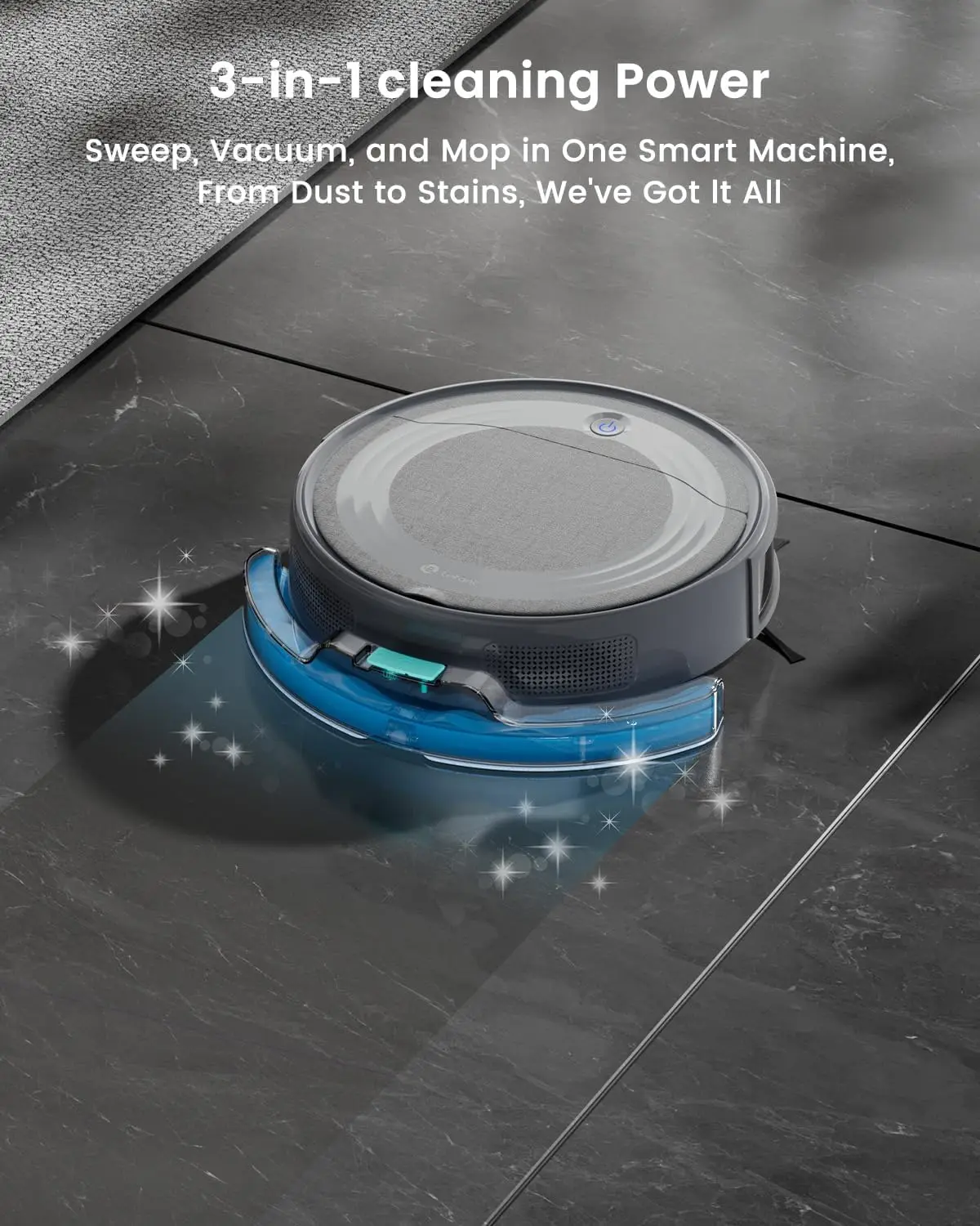 Ultra-Slim Robot Vacuum and Mop with 6000Pa Suction, ToF LiDAR Navigation, 170min Runtime, for Pet Hair and Home view 4