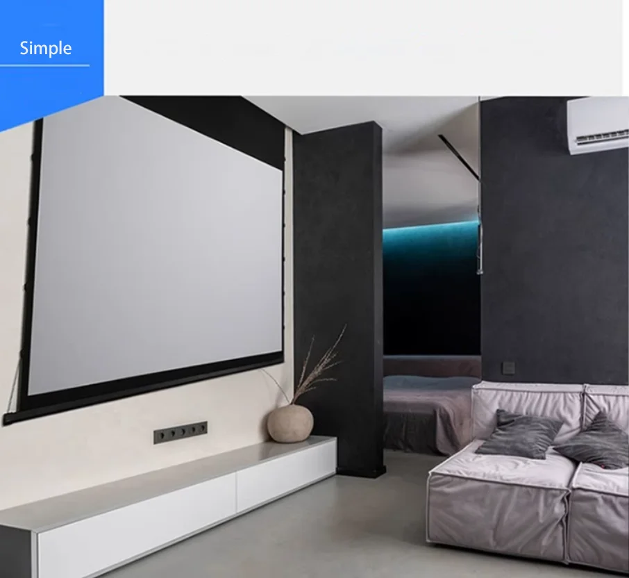 

Y-92 "ТВ для помещений, высококачественный электрический моторизованный натяжной экран, 4K HD, серый, мягкий, встраиваемый проекционный экран по индивидуальному заказу