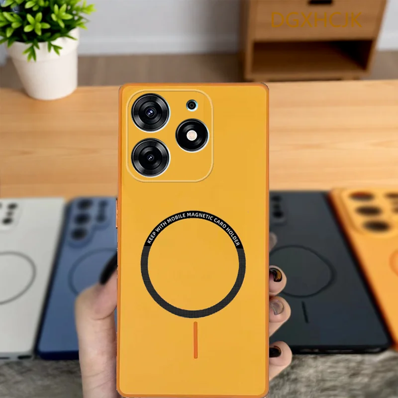 For Infinix Hot 40 Pro Case Infinix Hot 40i Phone Case Infinix Hot 40 Cover Shookproof Color magnetic hard Silicone back cover