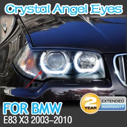 For BMW E83 X3 2003-2010 Retrofit Daytime Light Horseshoe Shape Refit Day Light LED Crystal Angel Eyes rings Kit