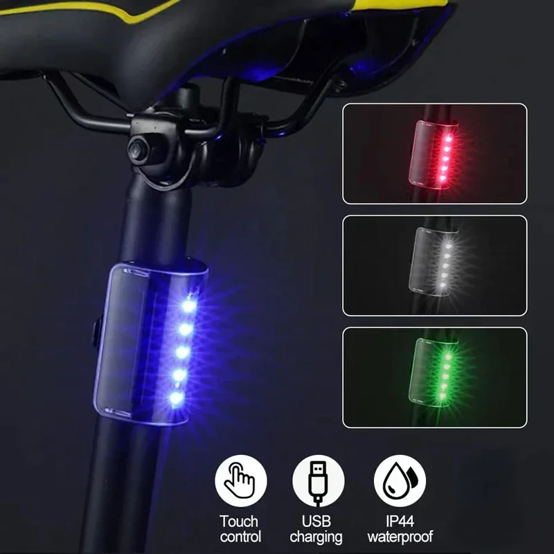 New Bike Light Set,USB Rechargeable Rear Lights Cycling Safety Accessories,Waterproof Bright Warning Back Bicycle Flashlight