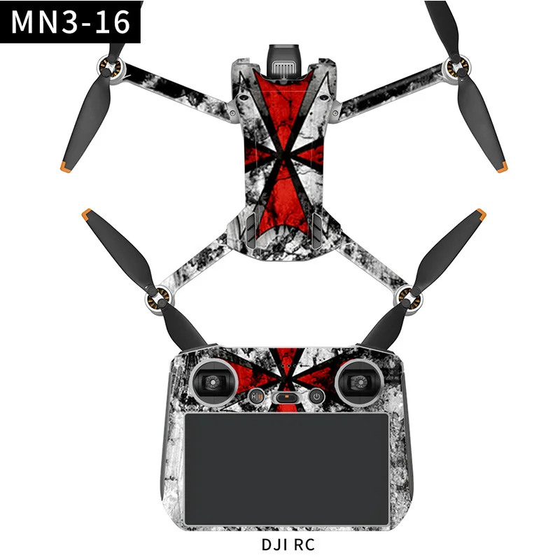 Aplicável ao adesivo drone dji mini 3 pro proteção deluxe cor pvc adesivo pele à prova dwaterproof água adesivo rc controle remoto
