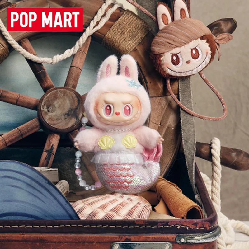 POP MART Devliegende LABUBU MOKOKO Serie Sirena, Caja Misteriosa de Peluche de Vinilo, Juguetes Kawaii, Adornos, Figuras para el Hogar
