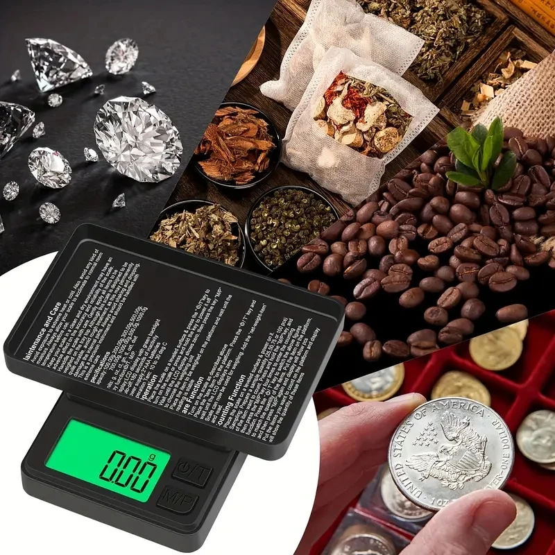 100/1000g 0,01g Mini Digitalwaage Hochpräzise Elektronische Taschenwaage Schmuckwaage Küchenwaage Tragbare Elektronische Waage – Detail 7