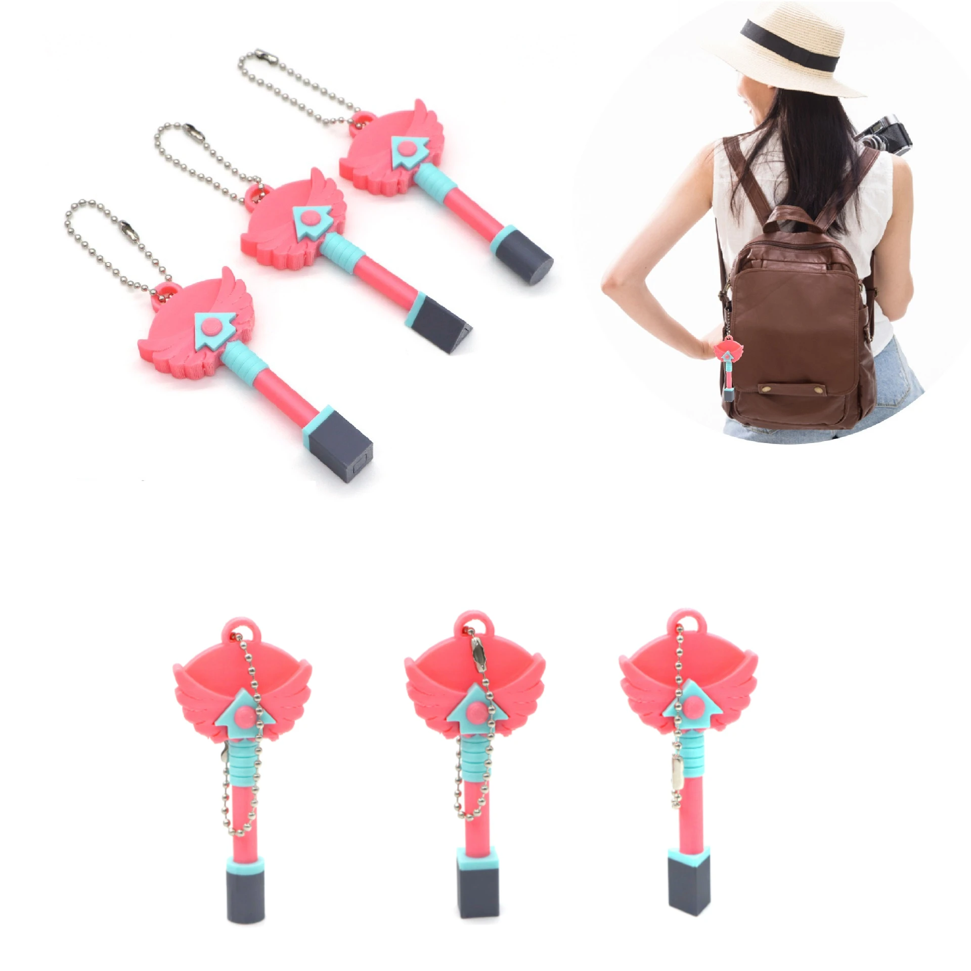 

Korean Traditional Game Keychain-Cute Colorful Plastic Jacks Pendant for Kids&Adults, Fun Nostalgia Gift, Bag & Keys Accessories