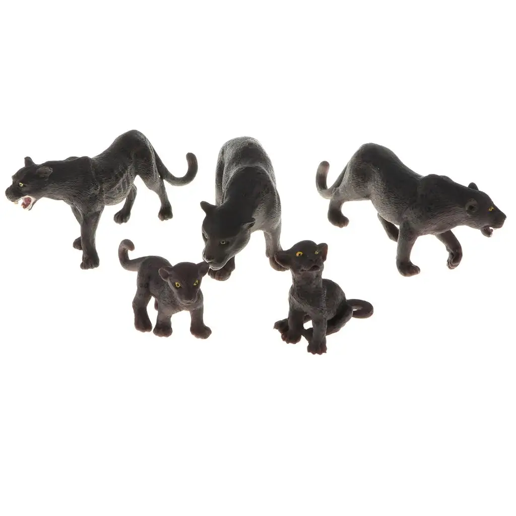 Animal Figurines Toy Leopard Model Realistic Plastic Educational Art Toys for Children Home Display Gift Collectible