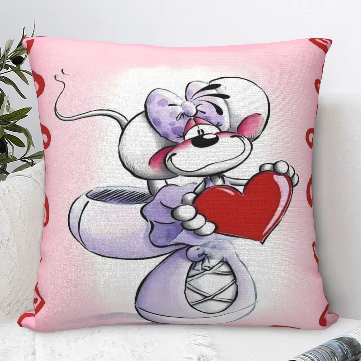 

Diddl Diddlina наволочка сердце мягкая наволочка наволочка забавные наволочки на заказ для дивана домашний декоративный