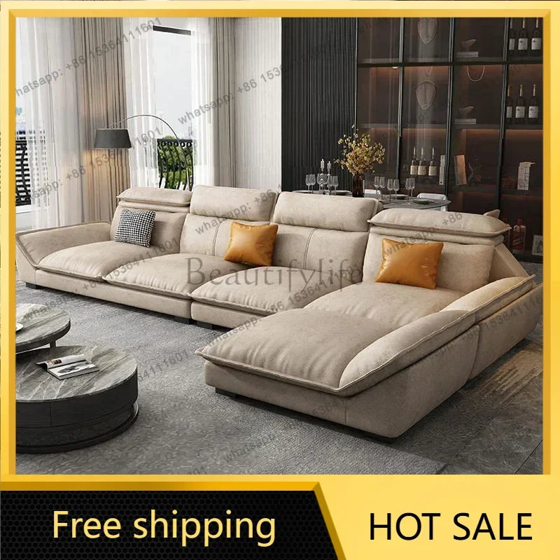 LJY Entertainment Living Room Sofa Elegant Modern Designer Large Sofas Relaxing Armrest Sex Minimalist Divano Postmodern Furnitu