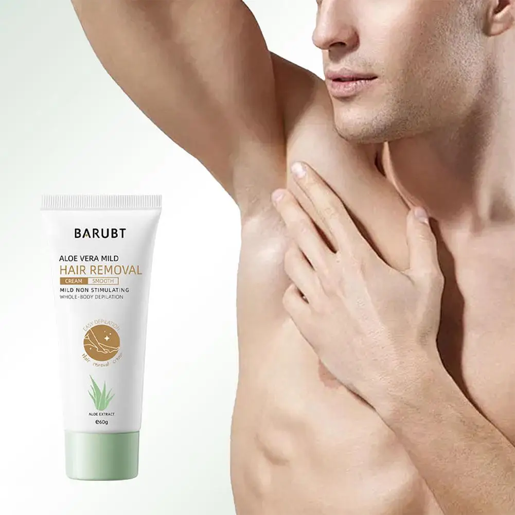 

60g Painless Fast Hair Removal Cream Underarm Removal Arm Legs Semi-Permanent Depilatory for Men Women Beauty C T4D9