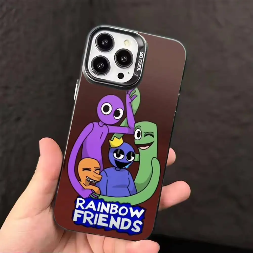 Game R-RainbowS F-Friends Phone Case For iPhone 17 16 15 14 13 12 11 Pro Max Plus Silver Matte Black Cover