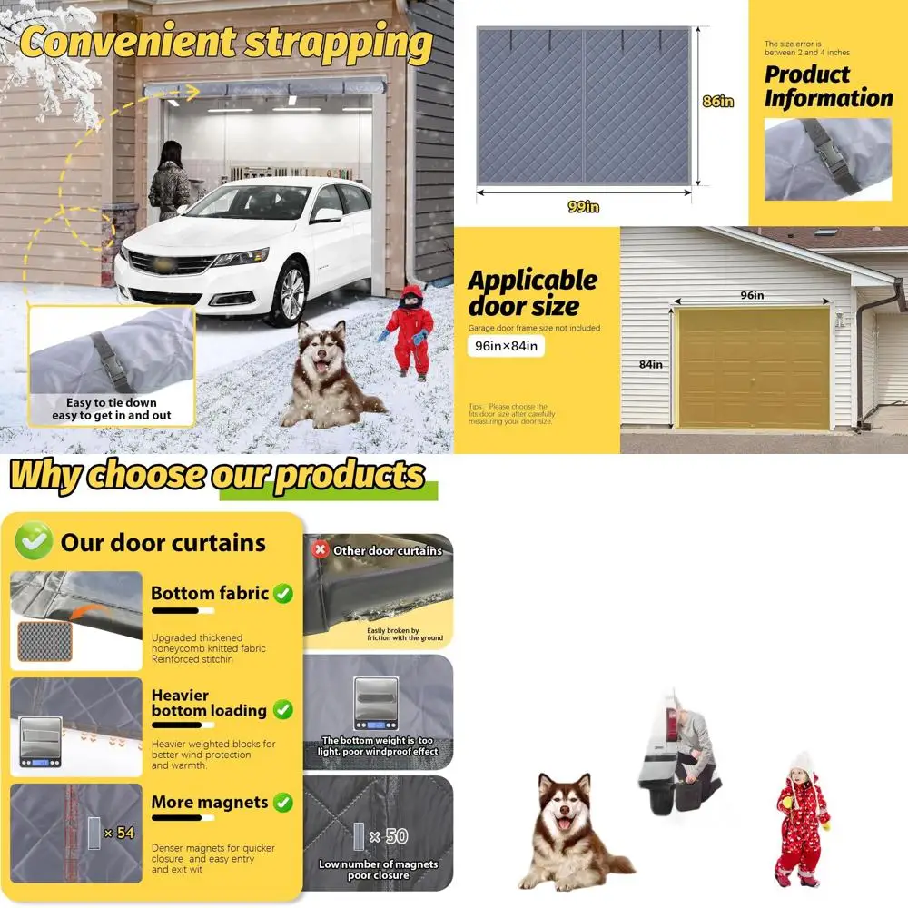 

Thermal Insulation Kit for 8ft x 7ft Garage Doors - Winter Soundproofing Solution