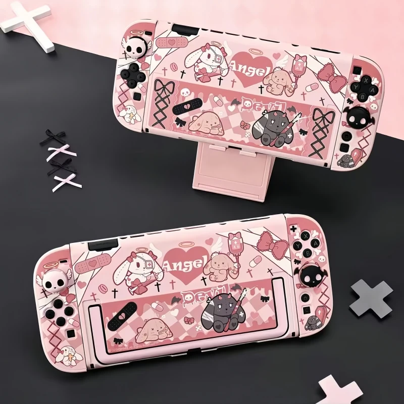 

Original Switch2 Protective Shell Cartoon Custom Graffiti Gothic Rabbit Cute Anti Fall Game Ns2 Protective Shell Periphera Anime