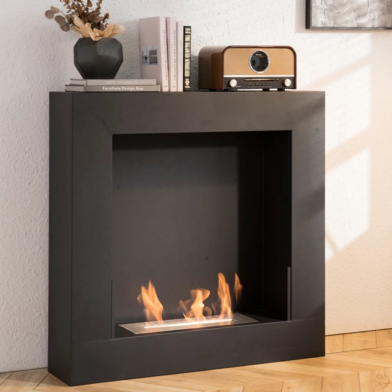 

French simulation electronic flame 3D atomization furnace core decorative cabinet American light luxury mantel