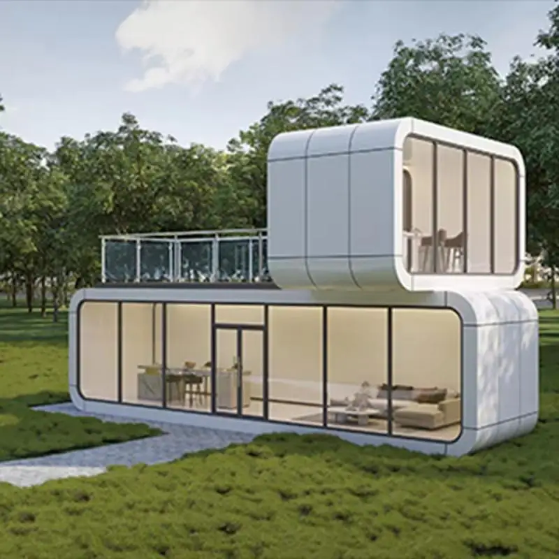 

Роскошный стальной двухслойный сборный контейнер для яблок, мобильный домашний сборный дом для использования на складе