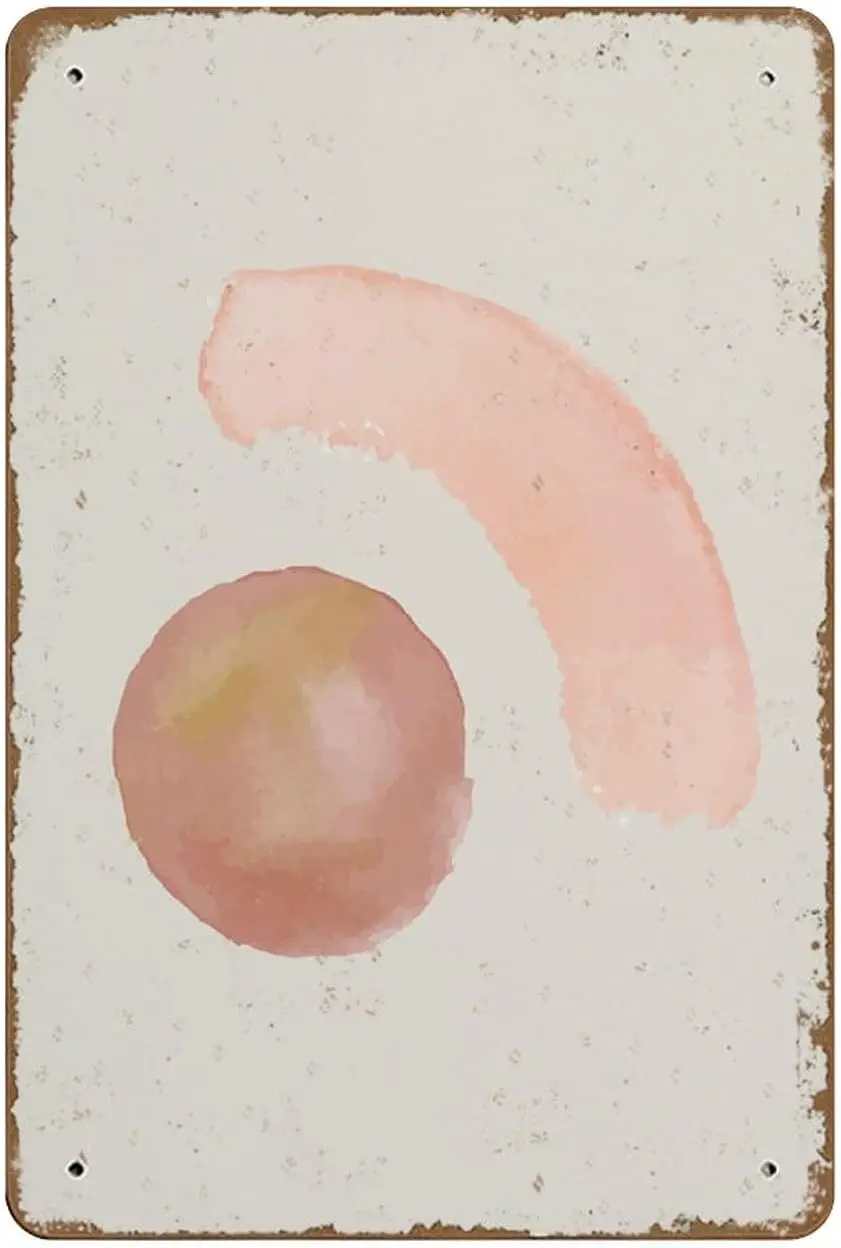 Neutral Peach Tone Watercolour Abstract Painting Print Wall Art Minimalist Aesthetic Poster Print Wal Novelty Retro Vintage Auto