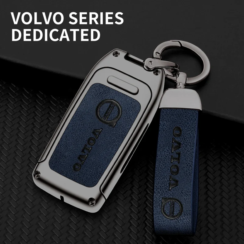 Zine Alloy Car Key Case Shell Cover Holder Styling For Volvo S40 S60 S80 S90 V60 XC60 XC70 S60L V40 XC90 Protector Bag Accessory