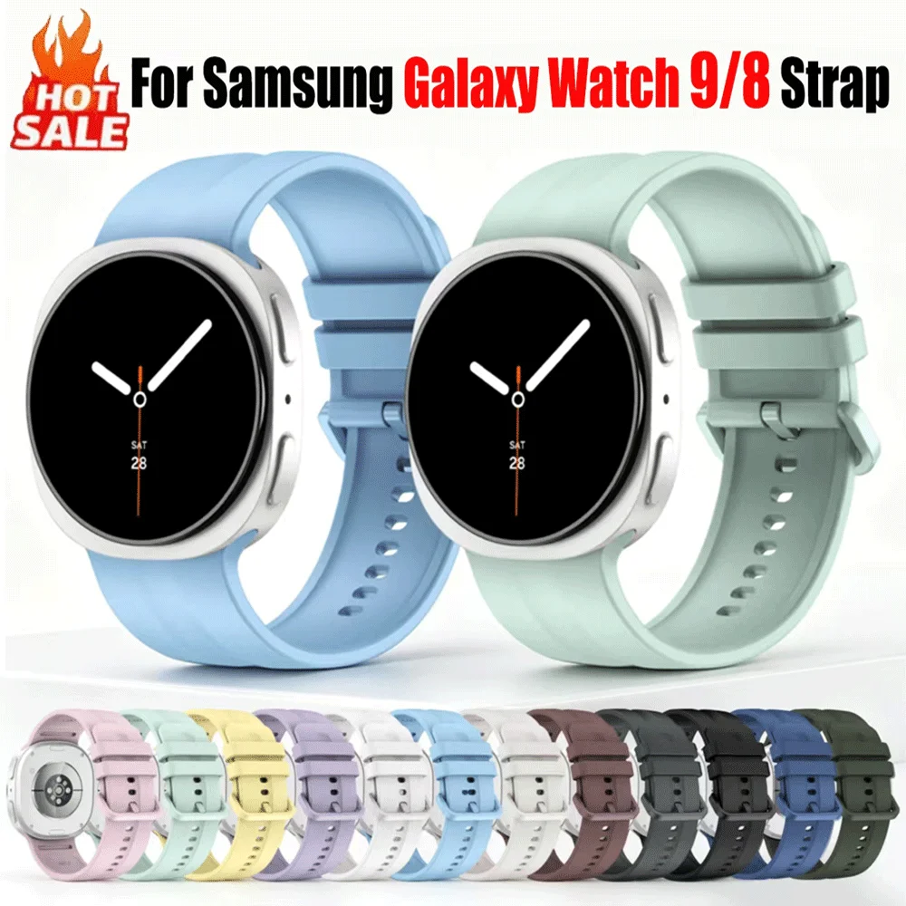 Sport Silicone Band For Samsung Galaxy Watch 9 8 40mm 44mm Strap Accessories Correa Pulseira Bracelet Galaxy Watch8 Classic 46mm