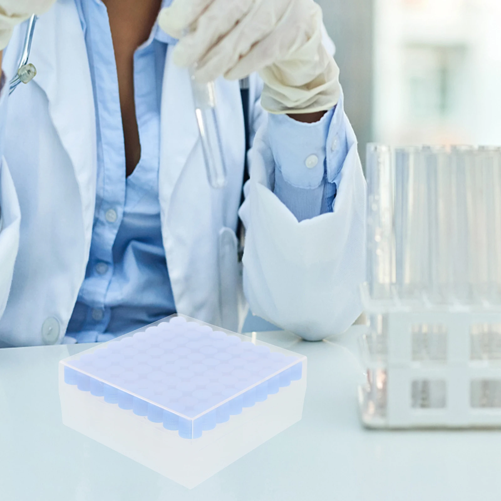 

82pcs Cryovial 1.8ml Freezing Samples R om Color Caps Cold Storage Tube for Lab Cold Storage Plastic Test Tube